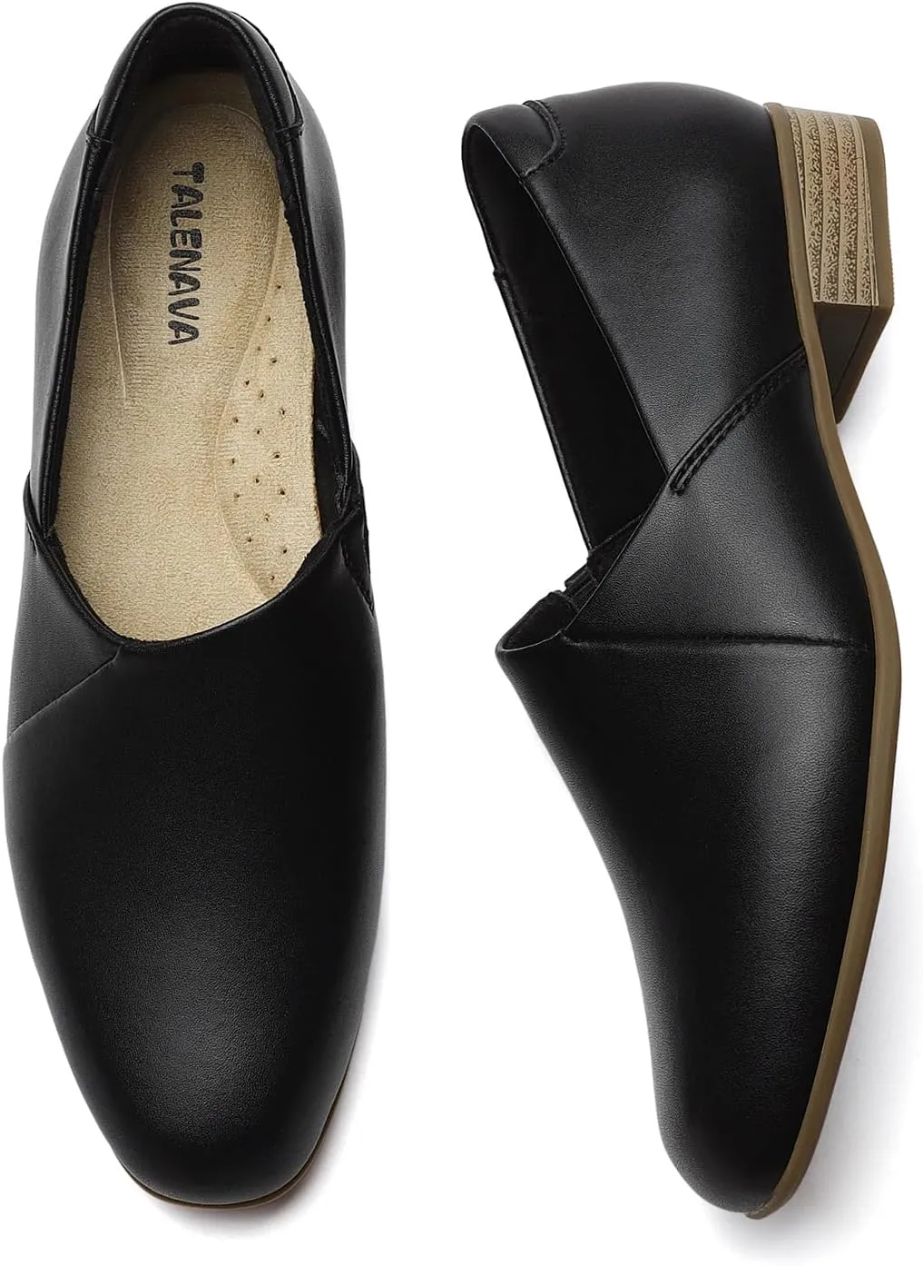 Women's Classic Comfort Dress Shoes Casual Leather Loafers Flats Cute Versatile Slip-Ons Everyday Work Shoes