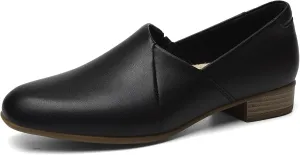 Women's Classic Comfort Dress Shoes Casual Leather Loafers Flats Cute Versatile Slip-Ons Everyday Work Shoes