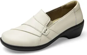 Women's Comfortable & Lightweight Leather Loafers Slip-Ons Stylish Business Casual Dress Shoes Work Office Everyday Walking Shoes for Women