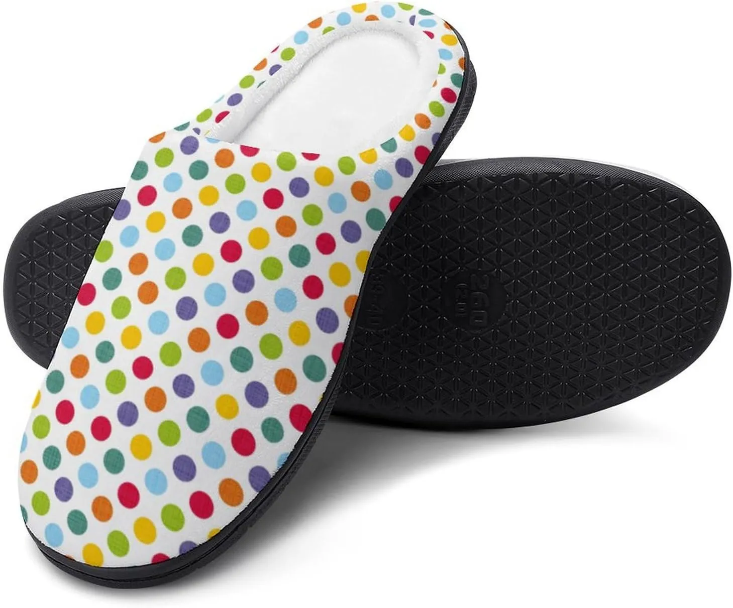 Womens Cowboy Cactus Slippers Men Warm Cotton House Slippers Hard Sole Soft Clog Slippers Slip-On Shoes Indoor Outdoor