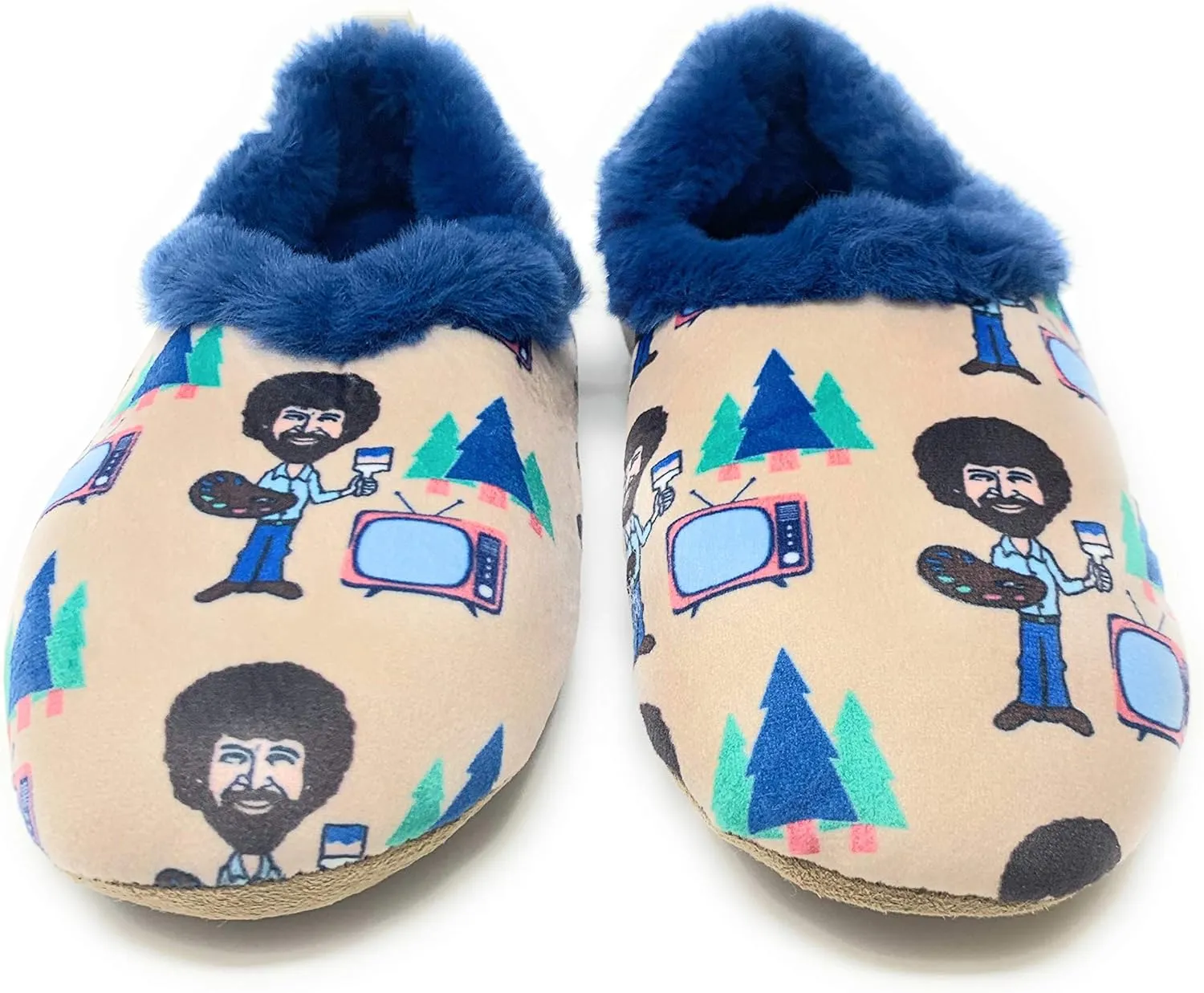 Women's Fuzzy Plush Non-Slip Slippers, Warm Comfy Cozy House Slippers, Fleece Lined Indoor Shoes