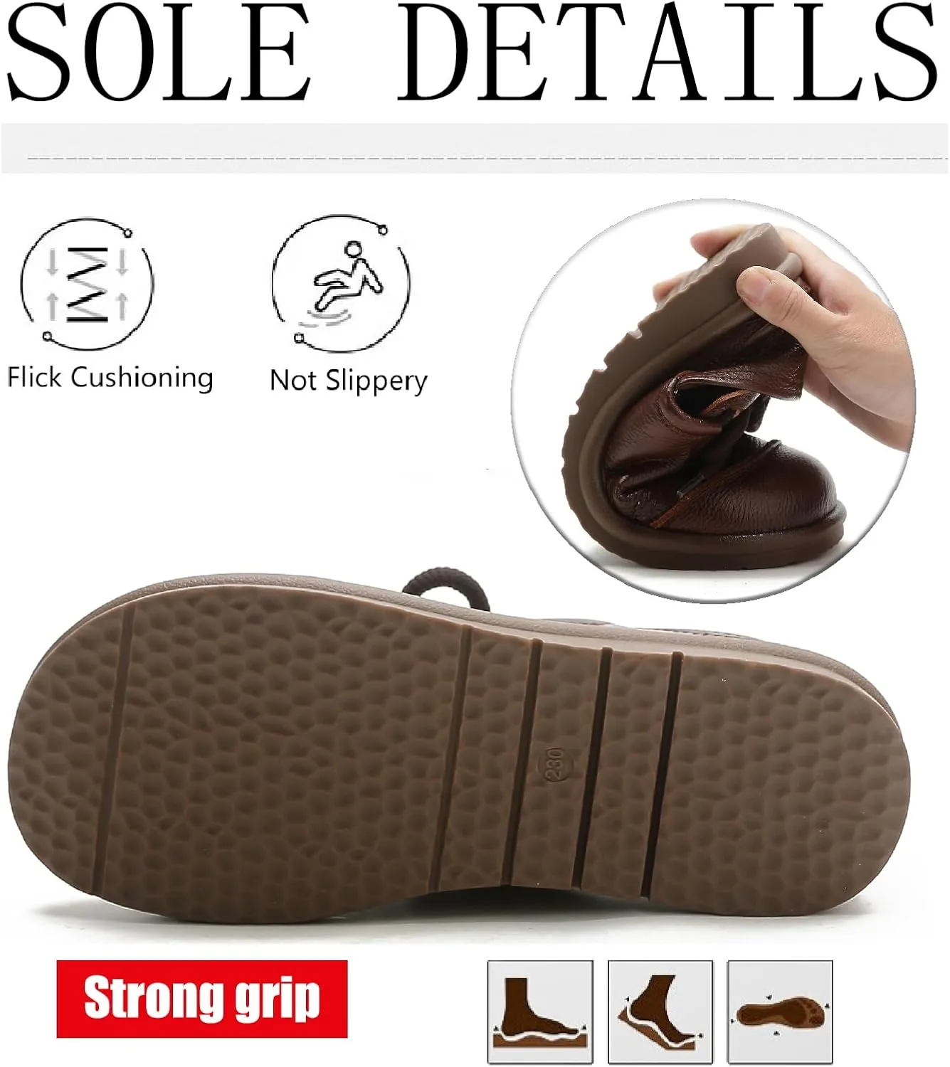 Women's Genuine Leather Flat Walking Shoes Retro Comfortable Round Toe Lace-up Soft Bottom Casual Leather Shoes for Daily Work Office