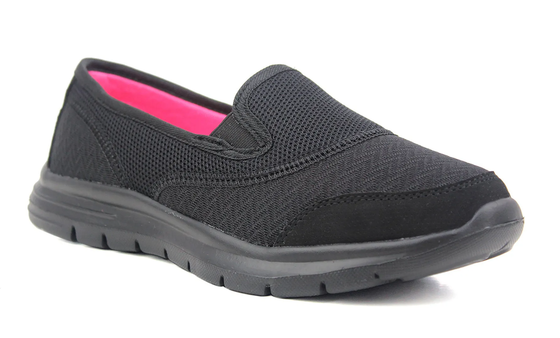 Womens Ladies Super Lightweight Slip On Mesh Active Sneaker Running Trainers