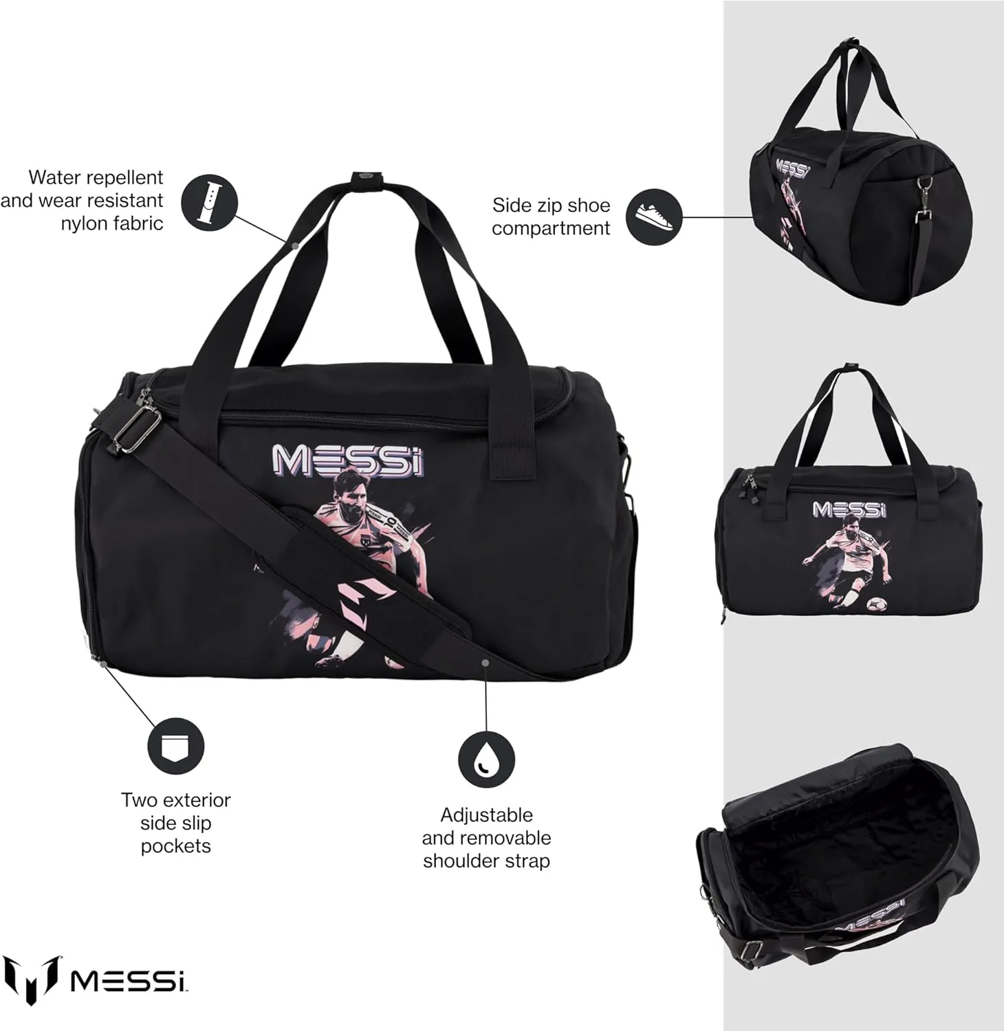 Women's Lifestyle Duffel Bag, Side Pockets & Adjustable Strap, Durable