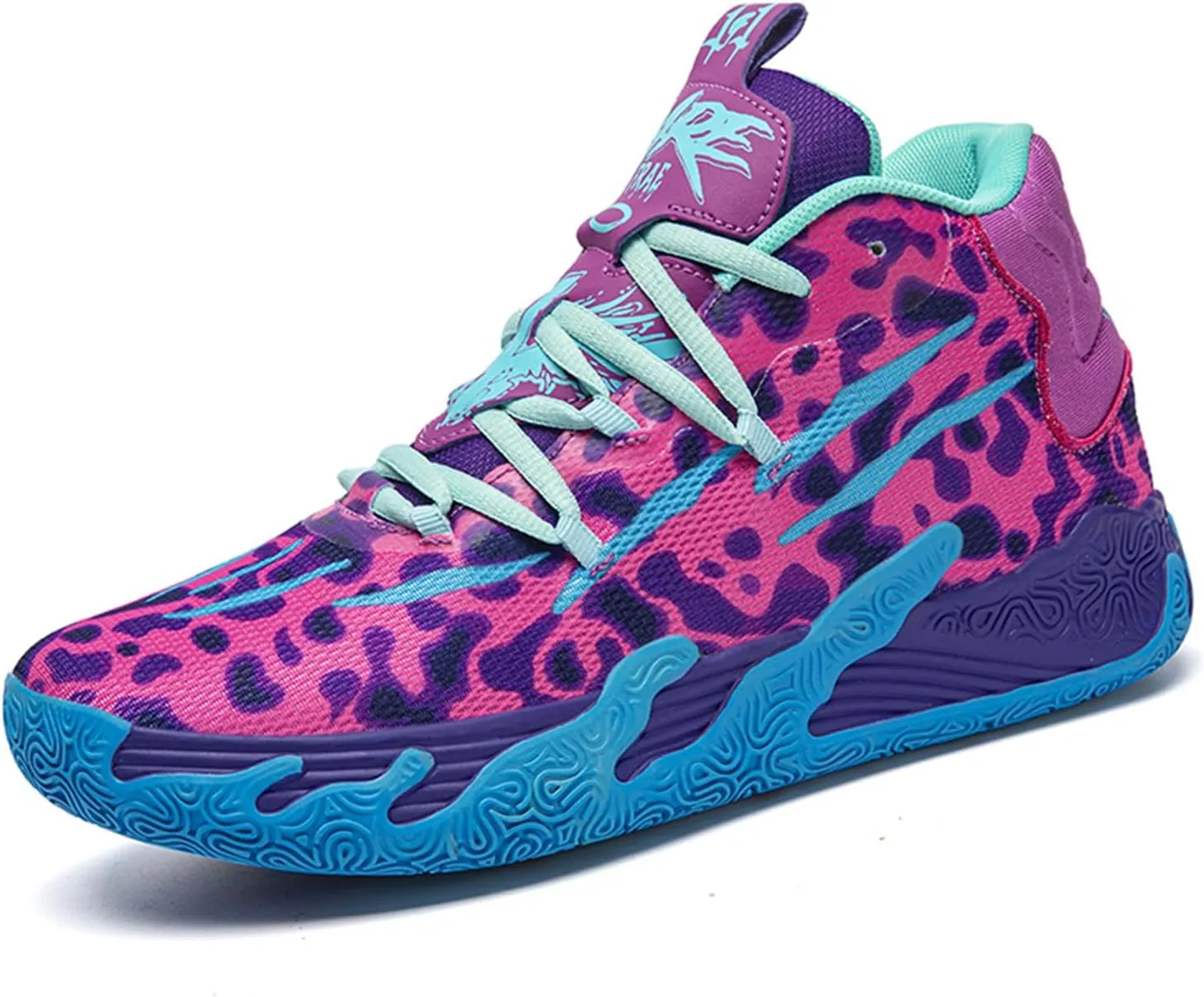 Womens Lightweight Lace Up High Top Fashion Basketball Shoes Soft Non-Slip Running Tennis Volleyball Sneakers Classic Sports Shoes