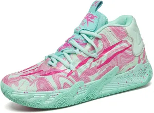 Womens Lightweight Lace Up High Top Fashion Basketball Shoes Soft Non-Slip Running Tennis Volleyball Sneakers Classic Sports Shoes