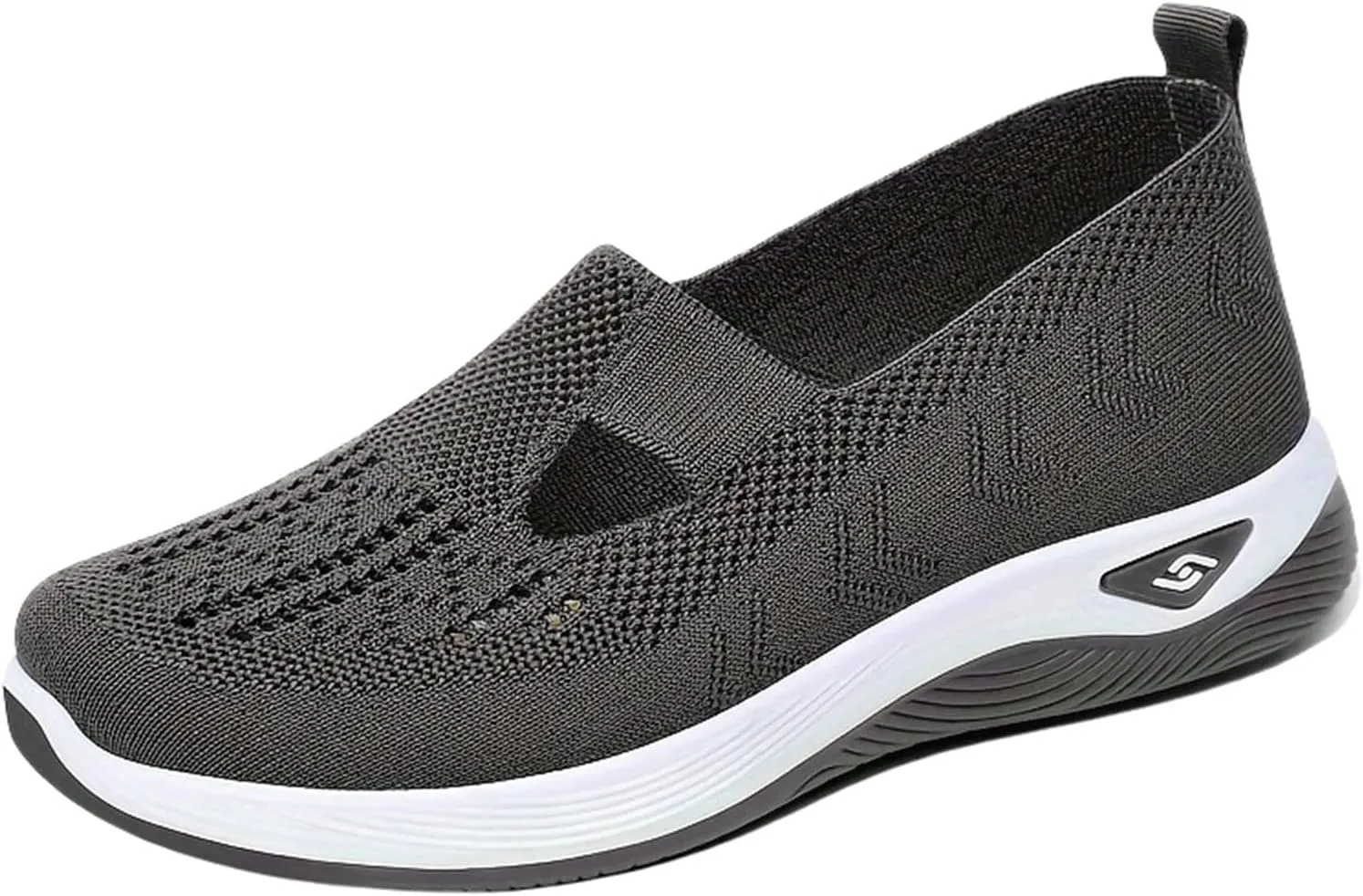Womens Orthopedic Shoes, Woven Soft Shoes for Women, Arch Support Shoe, Breathable Slip on Foam Diabetic Sneakers