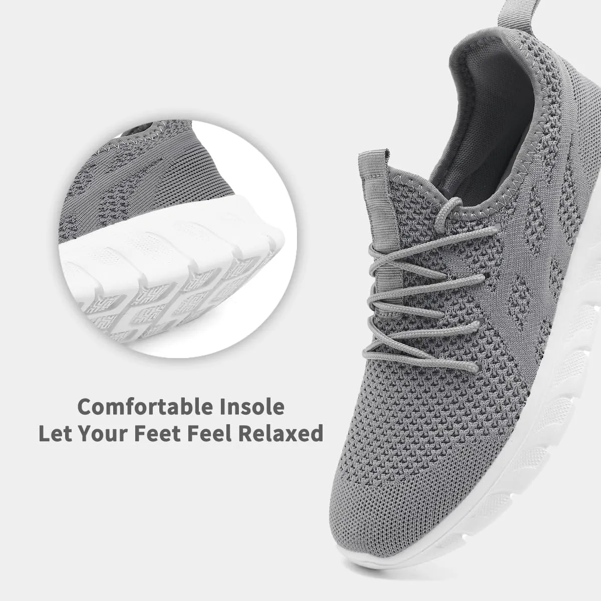 Women's Running Shoes Lightweight Walking Sneakers Tennis Athletic Lace Up Gym Casual Fashion Fitness Sports Soft Sole Mesh Workout Comfortable