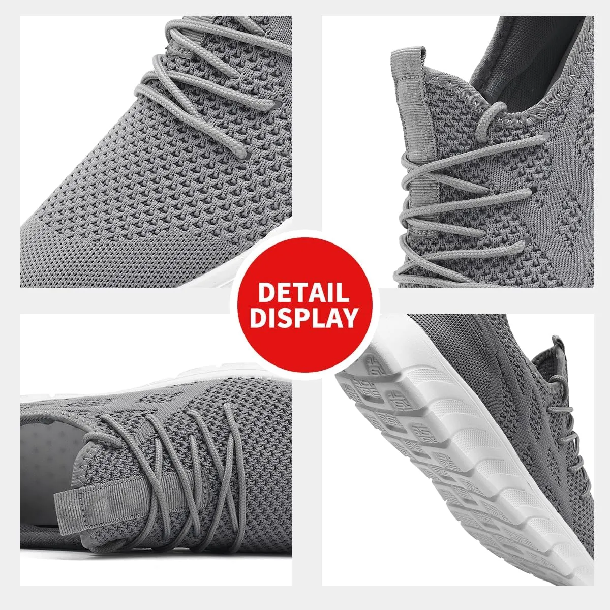 Women's Running Shoes Lightweight Walking Sneakers Tennis Athletic Lace Up Gym Casual Fashion Fitness Sports Soft Sole Mesh Workout Comfortable