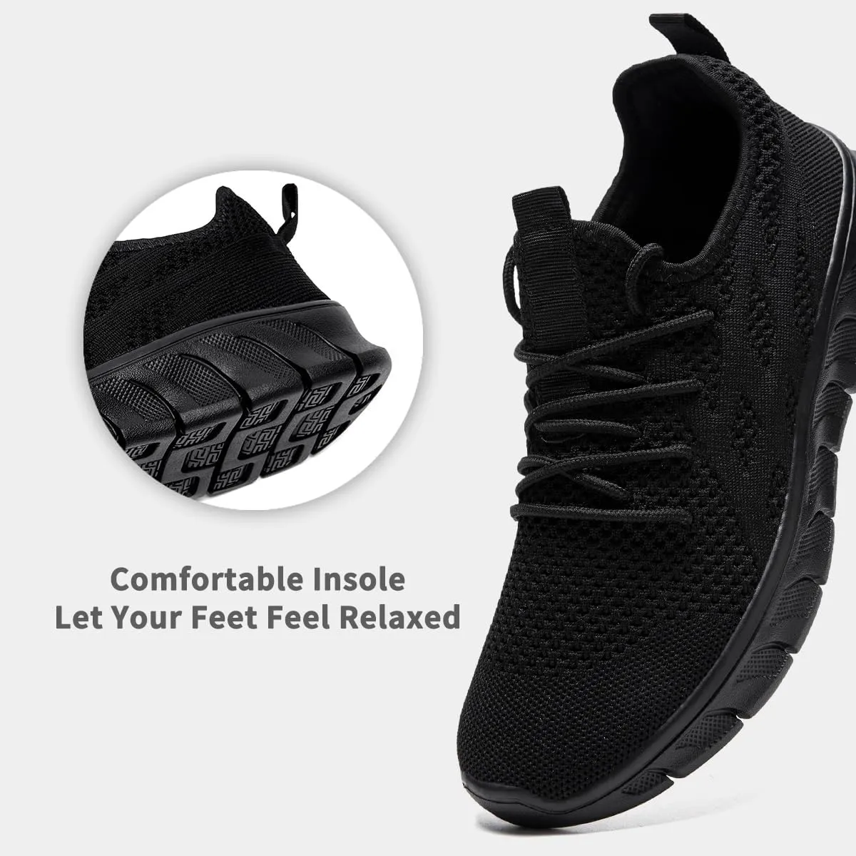 Women's Running Shoes Lightweight Walking Sneakers Tennis Athletic Lace Up Gym Casual Fashion Fitness Sports Soft Sole Mesh Workout Comfortable