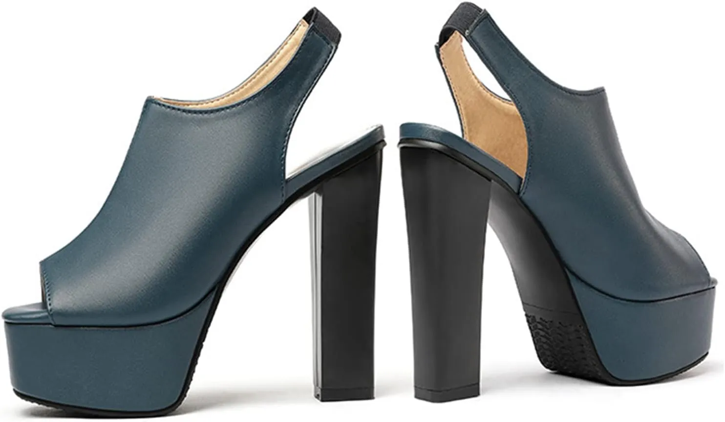 Women's Sandals Square Toe Platform Chunky Heel Fish Mouth High Heel Sandals Sexy Fashion Everyday Casual Walking Party Plus Size 12Cm/4.7 in Summer Sandals