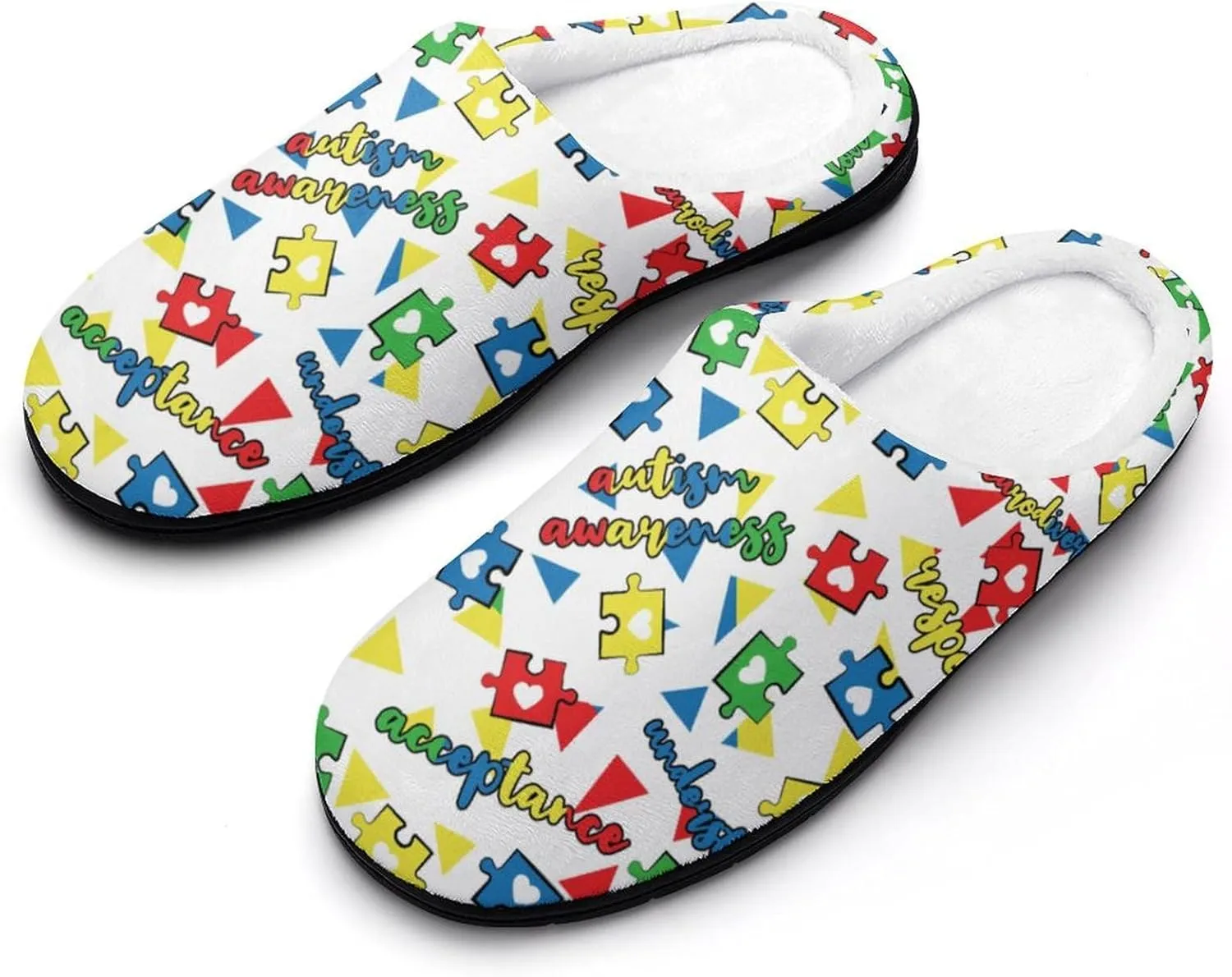 Womens Slippers Comfy Bedroom Slip-On Shoes Men's Halloween Slippers Cotton House Slippers Indoor Memory Foam Slippers