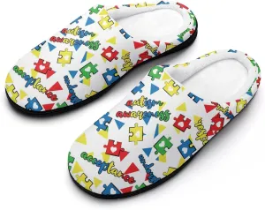 Womens Slippers Comfy Bedroom Slip-On Shoes Men's Halloween Slippers Cotton House Slippers Indoor Memory Foam Slippers