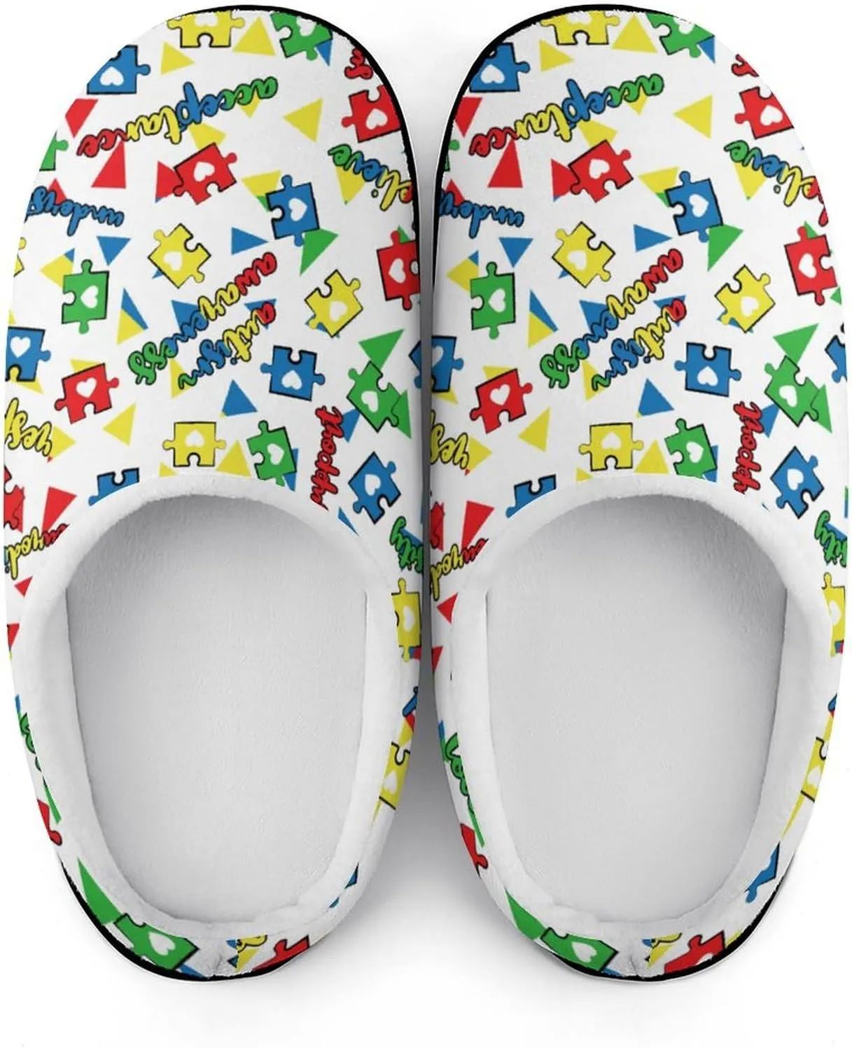 Womens Slippers Comfy Bedroom Slip-On Shoes Men's Halloween Slippers Cotton House Slippers Indoor Memory Foam Slippers