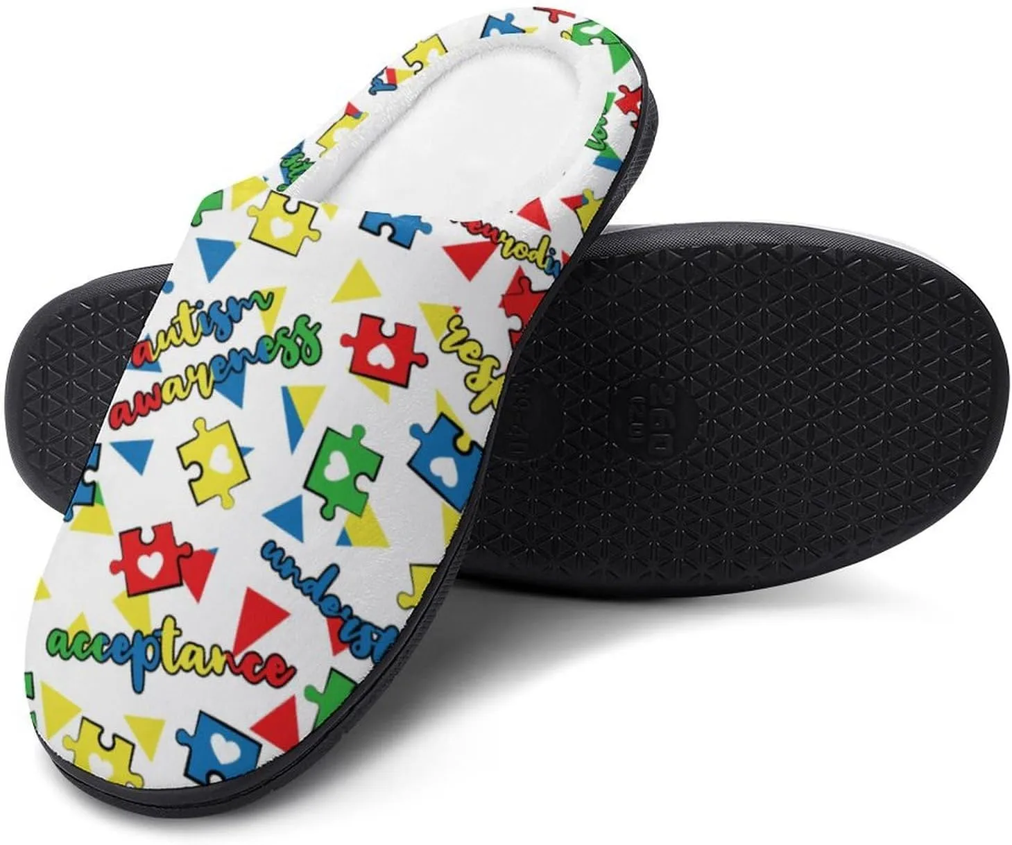Womens Slippers Comfy Bedroom Slip-On Shoes Men's Halloween Slippers Cotton House Slippers Indoor Memory Foam Slippers