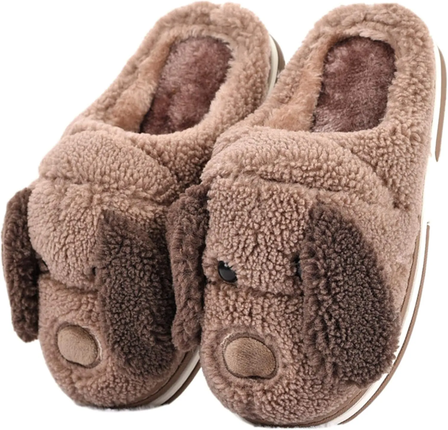 Women's Slippers Dog Animal Slippers Cartoon Plush Slippers Winter Warm Slippers Home Slippers