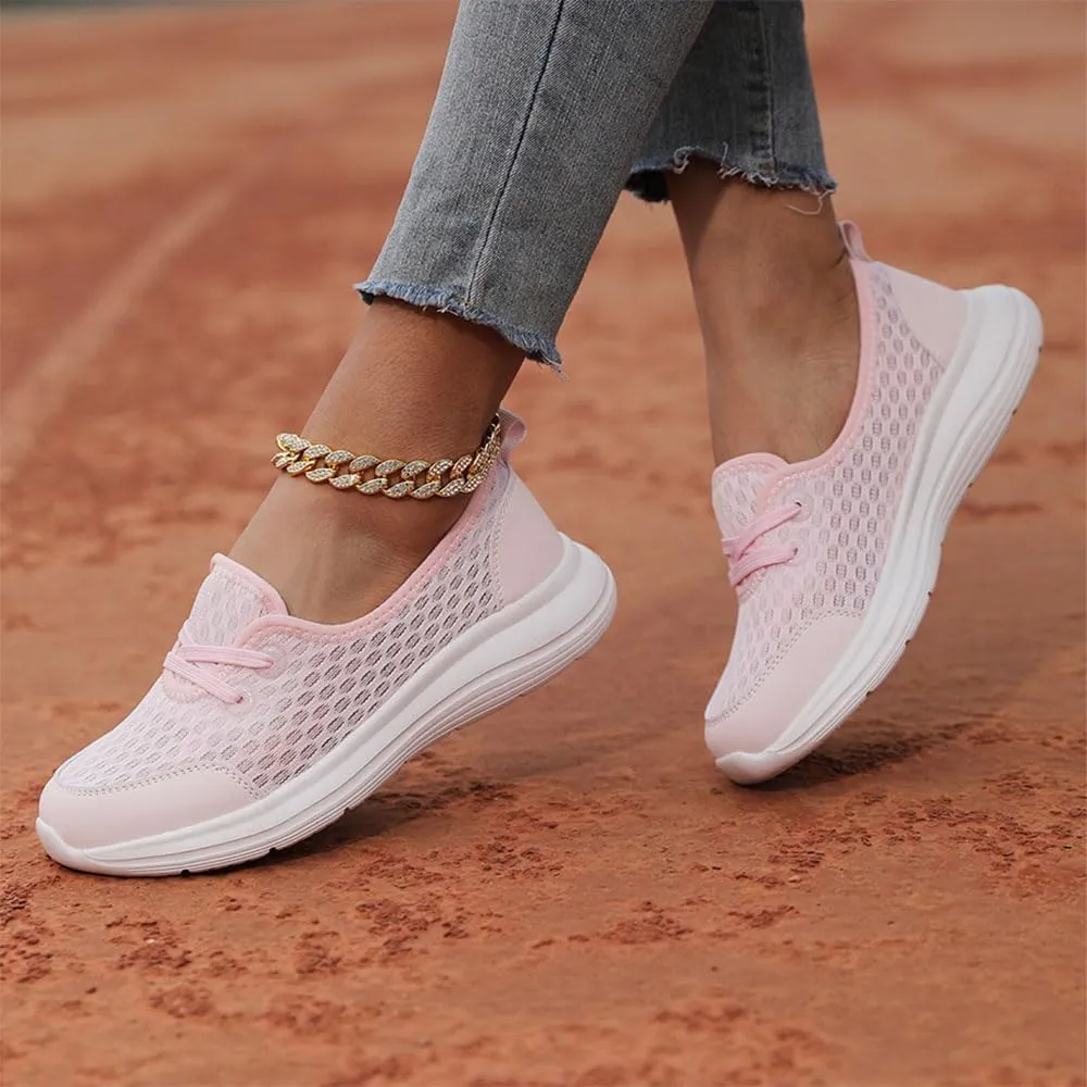 Women's Soft Sole Mesh Comfort Orthopedic Shoes, Non Slip Low Top Casual Shoe