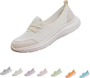 Women's Soft Sole Mesh Comfort Orthopedic Shoes, Non Slip Low Top Casual Shoe
