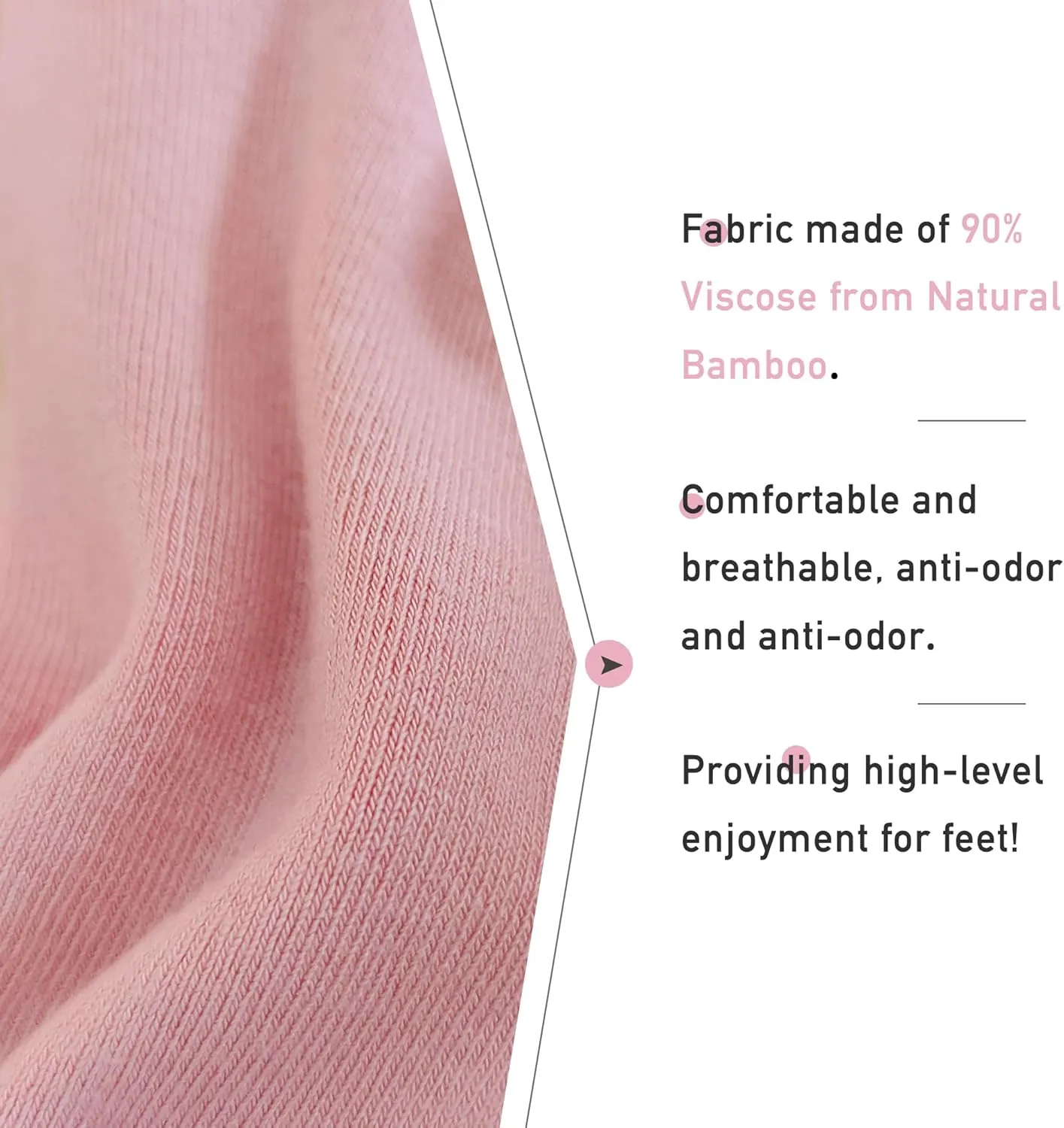 Women's Soft Thin Viscose Bamboo Crew Socks, Fit Stretchy Casual, Business, Dress Calf Sock 5 Pairs