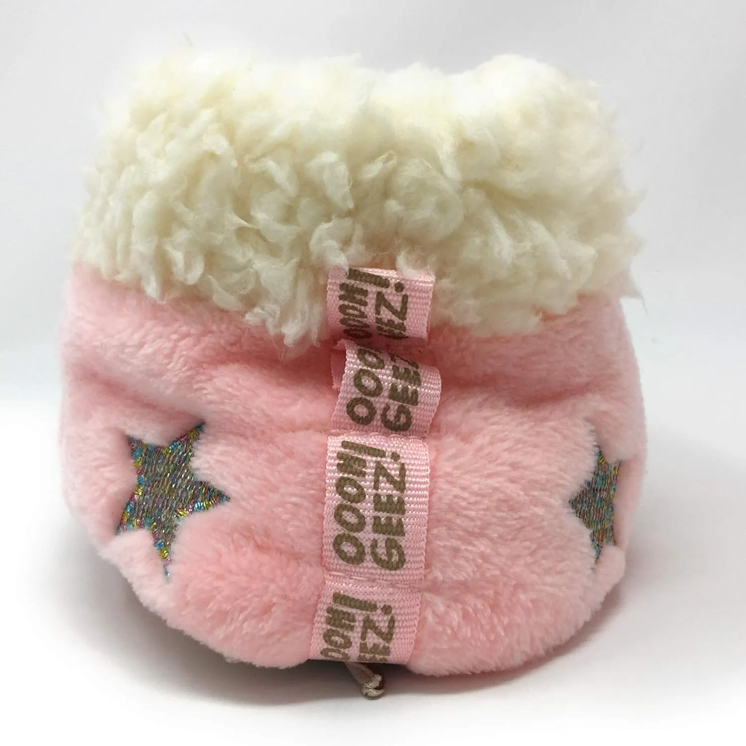 Women’s The Starz Plush Slippers, Cute Fuzzy Sherpa Slippers, Glitter and Stars House Indoor Shoes