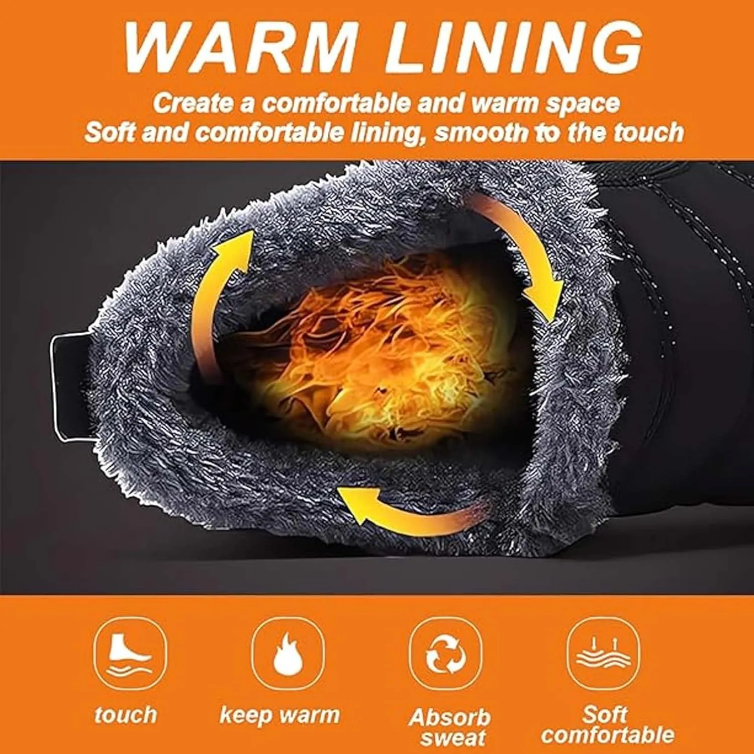 Women's Warm Sheepskin-Lined Boots, Comfortable Orthopedic Shoe for Women, Easy Wear Thermal Walking Booties