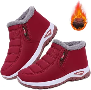 Women's Warm Sheepskin-Lined Boots, Comfortable Orthopedic Shoe for Women, Easy Wear Thermal Walking Booties