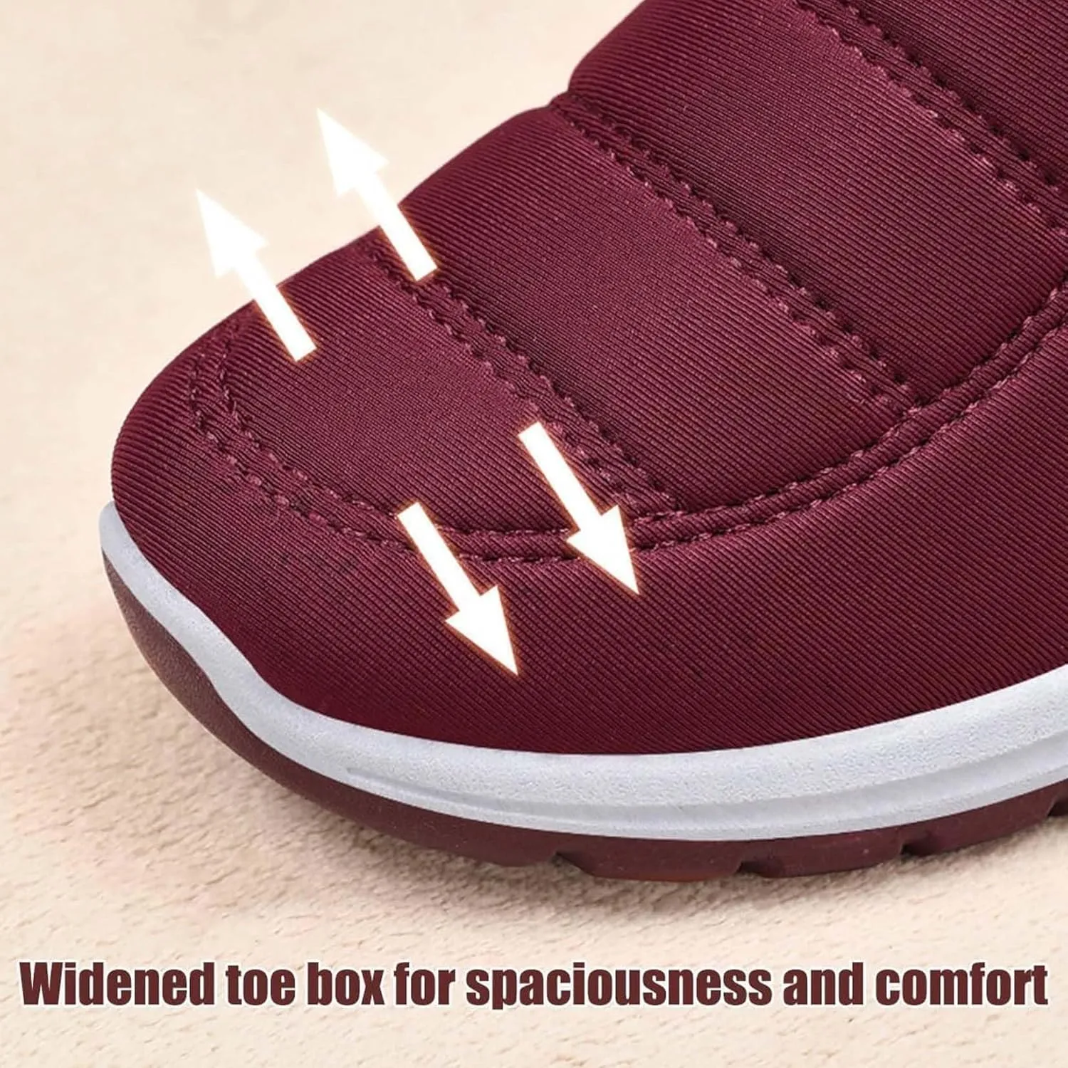 Women's Warm Sheepskin-Lined Boots, Comfortable Orthopedic Shoe for Women, Easy Wear Thermal Walking Booties