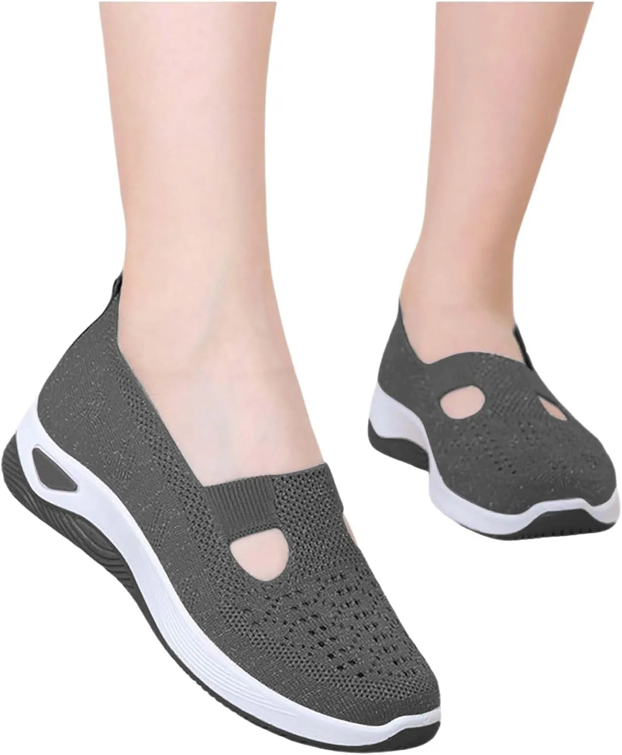 Women's Woven Orthopedic Breathable Soft Shoes Tennis Shoes Womens Wide Feet Casual Work Shoes Platform Sneakers White Tennis Shoe Loafers Dress Shoe