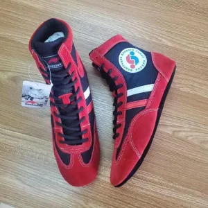 Wrestling Shoe Boxing Shoe Sambo Shoes Freestyle Wrestling Shoes Soft Sole, EU-31, Red