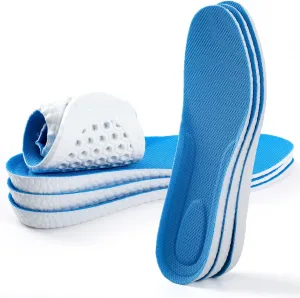 XINIFOOT 3 Pairs Breathable Shock Absorption Sport Shoe Insoles for Men&Women Elastic Soft Running Shoes Pad Replacement Insole (XL Men 10.5-12 / Women 13-14.5)