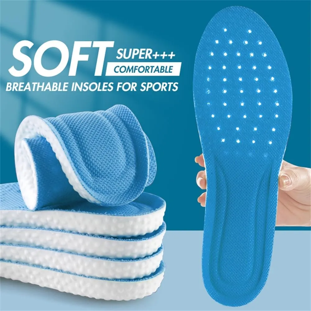 XINIFOOT 3 Pairs Breathable Shock Absorption Sport Shoe Insoles for Men&Women Elastic Soft Running Shoes Pad Replacement Insole (XL Men 10.5-12 / Women 13-14.5)