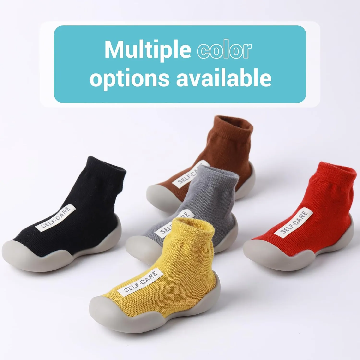 XQ&XG Baby Shoes Toddler First Walker Shoes Baby Boys Girls Floor Slippers Indoor Outdoor Non Slip Soft Rubber Sole Infant Sock Shoes Breathable Shoes Unisex Cartoon Slip On Sneakers
