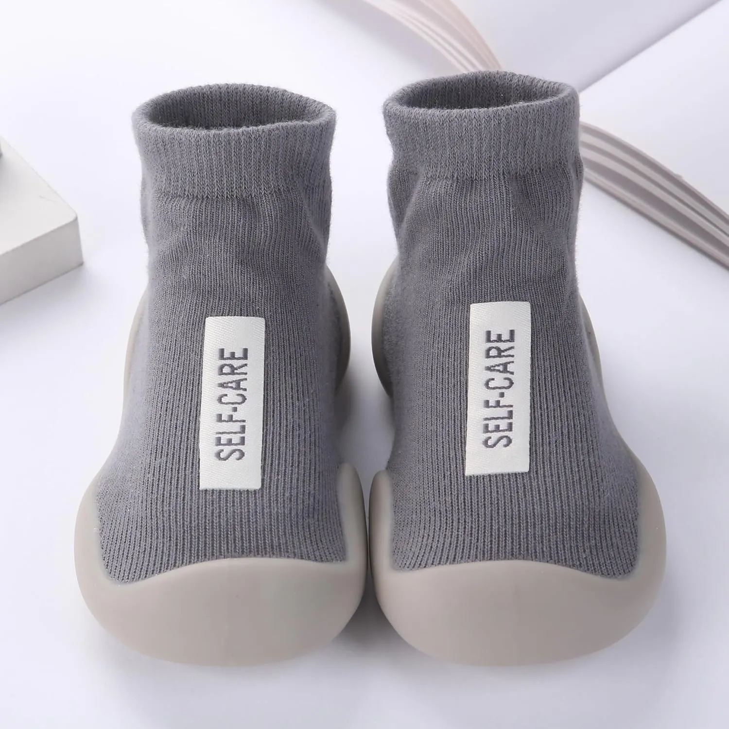 XQ&XG Baby Shoes Toddler First Walker Shoes Baby Boys Girls Floor Slippers Indoor Outdoor Non Slip Soft Rubber Sole Infant Sock Shoes Breathable Shoes Unisex Cartoon Slip On Sneakers
