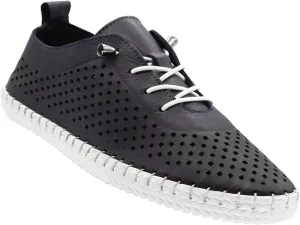 Yalova Women's Elastic Slip-On Shoes – Soft Perforated Leather, Handstitched Summer Shoe | Made in Turkey |