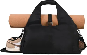 Yoga Bag for Women, Carryall Polyester Yoga Gym Bag Tote Bag for Pilates Bag Shoulder for Travel Office Beach Workout