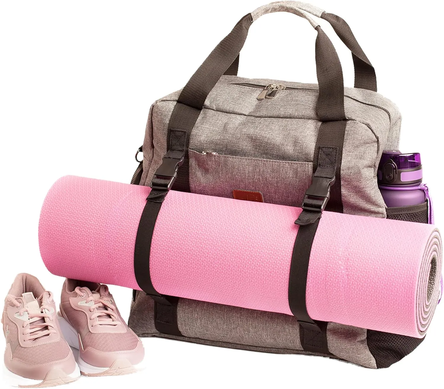 Yoga Mat Backpack. New zipper, more stronger and durable! Yoga mat carrier. Yoga backpack with Adjustable elastic straps to hold Yoga Mats. Multi Purpose bag For Office, Yoga, Travel and Gym