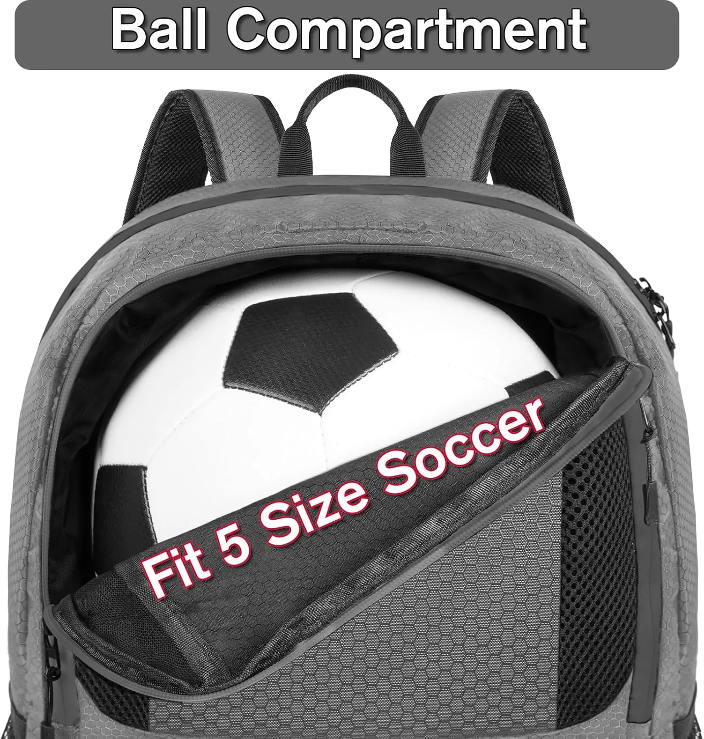 YOREPEK Soccer Backpack,Soccer Bag with Ball Holder, Water resistant Sport Equipment Bags Fit Basketball Volleyball Football