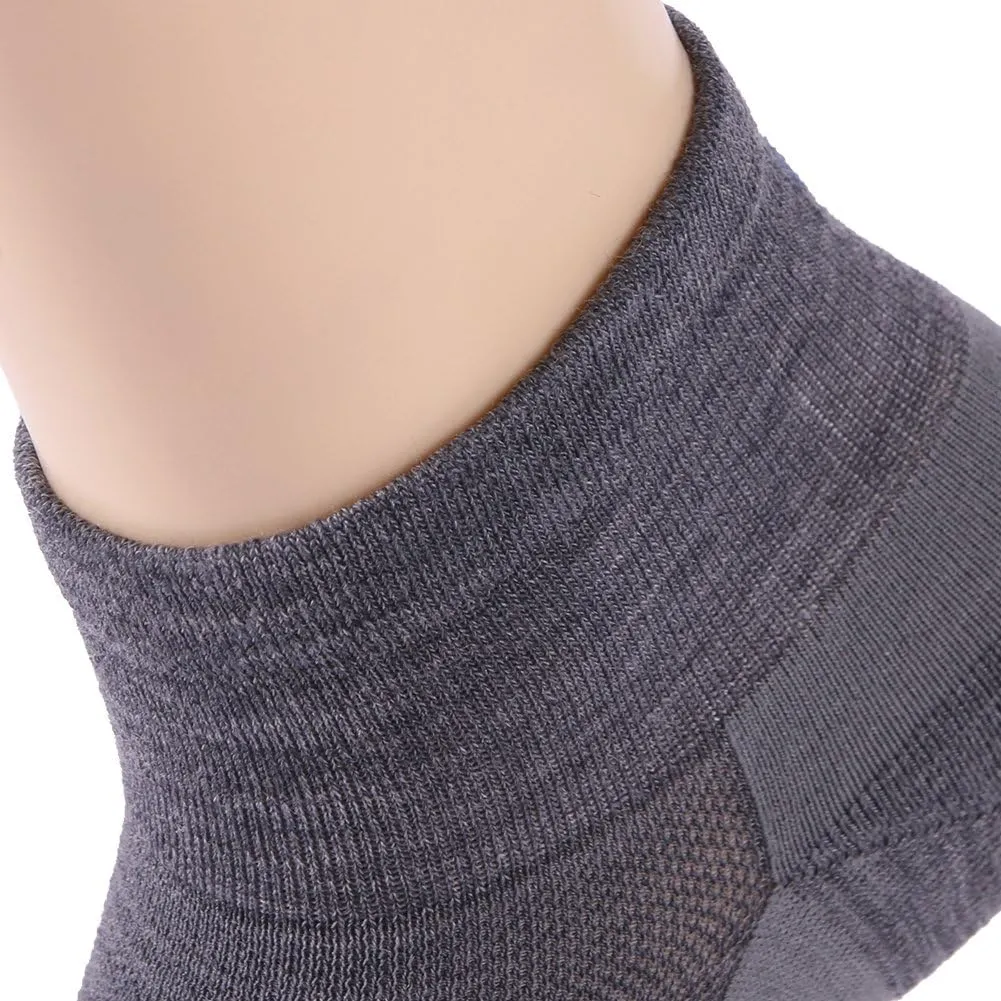 ZEAL WOOD Merino Wool Ankle Athletic Socks Low Cut Running Golf Tennis Hiking Socks Quarter 3 Pairs