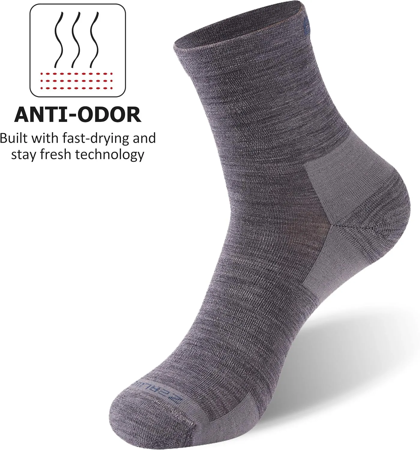 ZEAL WOOD Merino Wool Ankle Athletic Socks Low Cut Running Golf Tennis Hiking Socks Quarter 3 Pairs