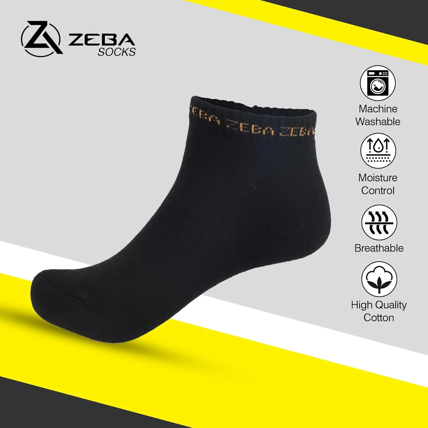 ZEBA Unisex Crew Socks - Experience Ultimate Comfort with Soft Breathable Socks for Men and Women